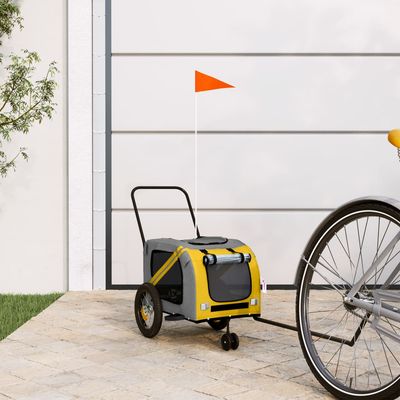 vidaXL remorque de vélo pour animaux de compagnie Fer