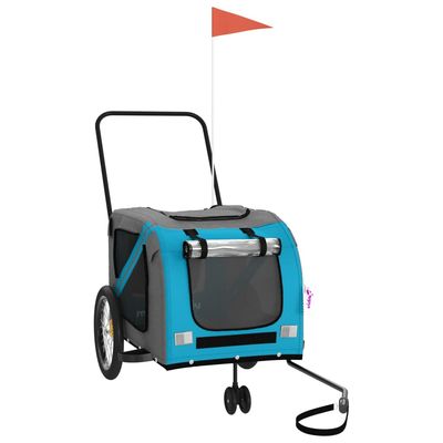 vidaXL remorque de vélo pour animaux de compagnie Fer