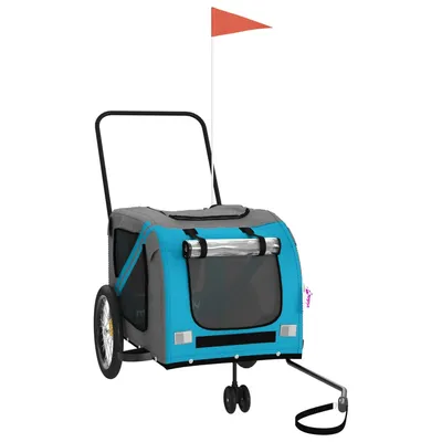 vidaXL remorque de vélo pour animaux de compagnie Fer