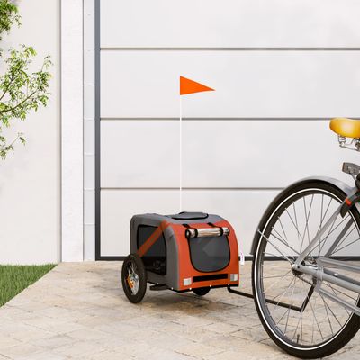 vidaXL remorque de vélo pour animaux de compagnie Fer