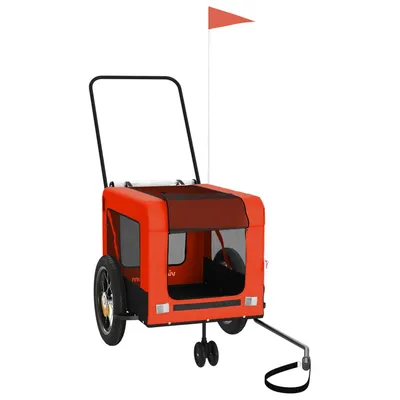 vidaXL remorque de vélo pour animaux de compagnie Fer