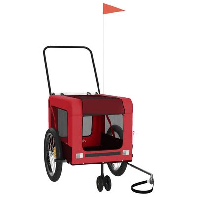 vidaXL remorque de vélo pour animaux de compagnie Fer