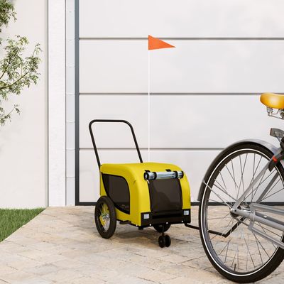 vidaXL remorque de vélo pour animaux de compagnie Fer