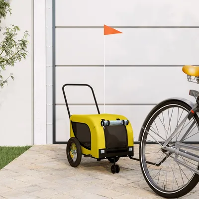 vidaXL remorque de vélo pour animaux de compagnie Fer vidaXL remorque de vélo pour animaux de compagnie Fer