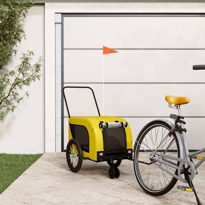 vidaXL remorque de vélo pour animaux de compagnie Fer