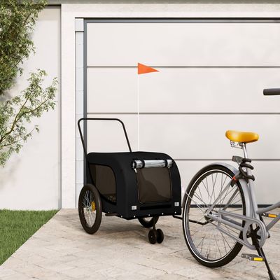 vidaXL remorque de vélo pour animaux de compagnie Fer