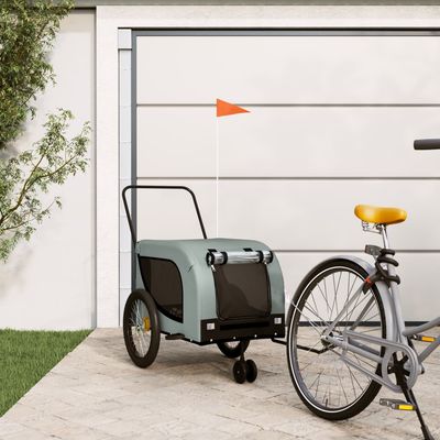 vidaXL remorque de vélo pour animaux de compagnie Fer