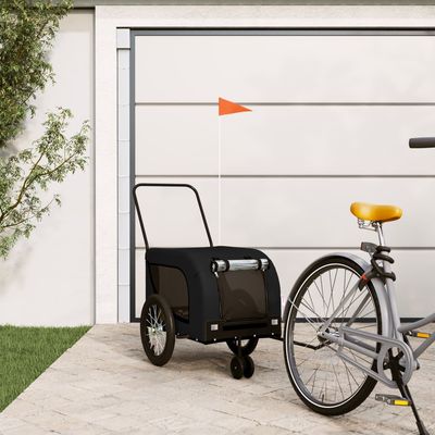 vidaXL remorque de vélo pour animaux de compagnie Fer