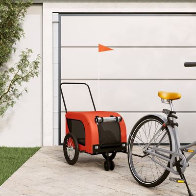 vidaXL remorque de vélo pour animaux de compagnie Fer