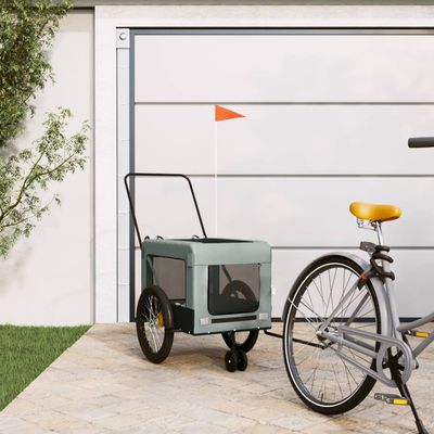 vidaXL remorque de vélo pour animaux de compagnie Fer