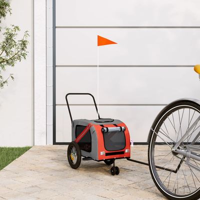 vidaXL remorque de vélo pour animaux de compagnie Fer