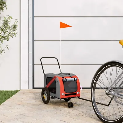 vidaXL remorque de vélo pour animaux de compagnie Fer vidaXL remorque de vélo pour animaux de compagnie Fer