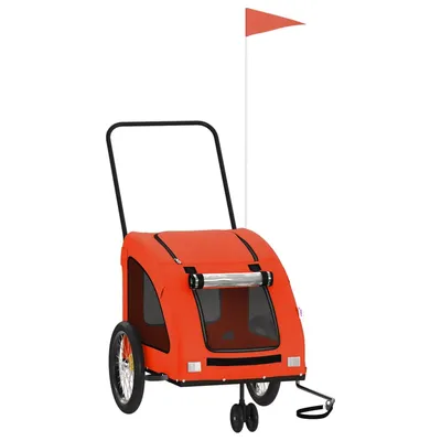 vidaXL remorque de vélo pour animaux de compagnie Fer