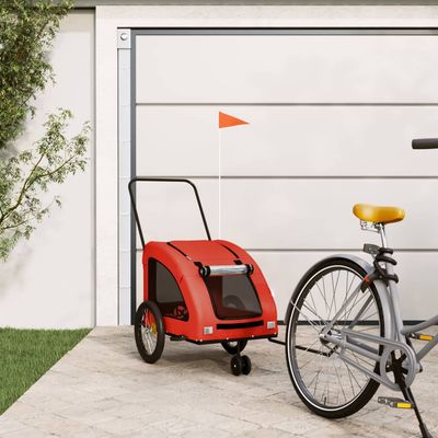 vidaXL remorque de vélo pour animaux de compagnie Fer