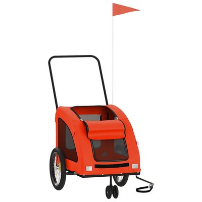vidaXL remorque de vélo pour animaux de compagnie Fer