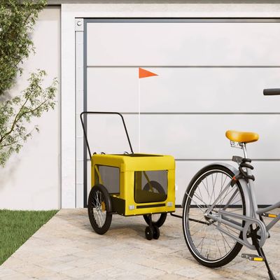 vidaXL remorque de vélo pour animaux de compagnie Fer
