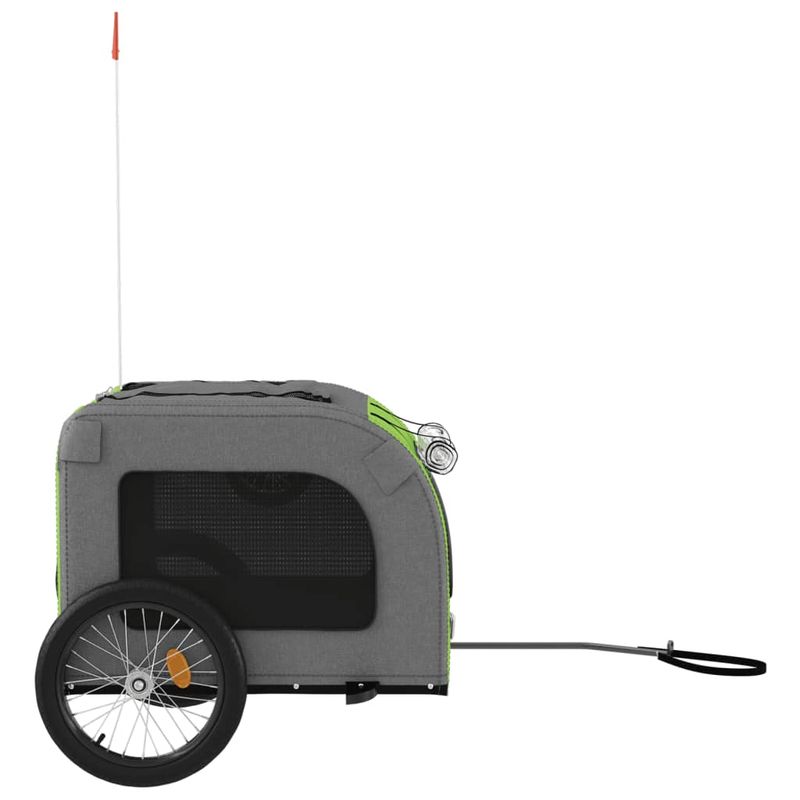 vidaXL remorque de vélo pour animaux de compagnie