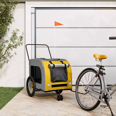 vidaXL remorque de vélo pour animaux de compagnie Fer