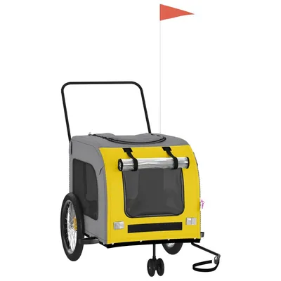 vidaXL remorque de vélo pour animaux de compagnie Fer