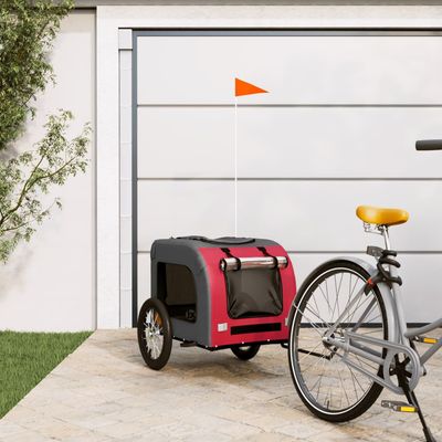 vidaXL remorque de vélo pour animaux de compagnie Fer
