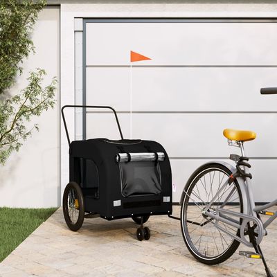 vidaXL remorque de vélo pour animaux de compagnie Fer