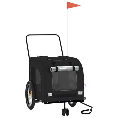 vidaXL remorque de vélo pour animaux de compagnie Fer