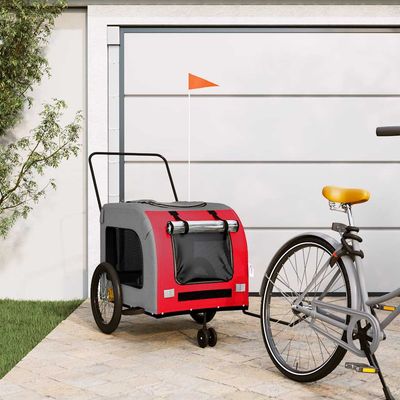 vidaXL remorque de vélo pour animaux de compagnie Fer