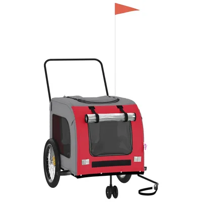 vidaXL remorque de vélo pour animaux de compagnie Fer