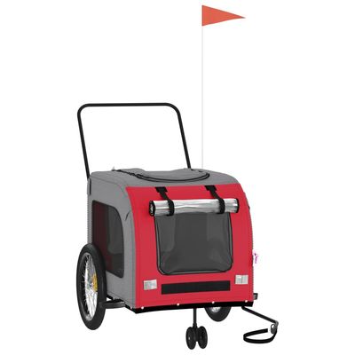 vidaXL remorque de vélo pour animaux de compagnie Fer