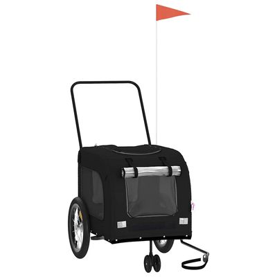 vidaXL remorque de vélo pour animaux de compagnie Fer