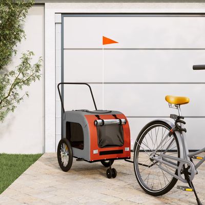 vidaXL remorque de vélo pour animaux de compagnie Fer