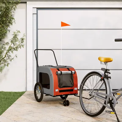 vidaXL remorque de vélo pour animaux de compagnie Fer vidaXL remorque de vélo pour animaux de compagnie Fer