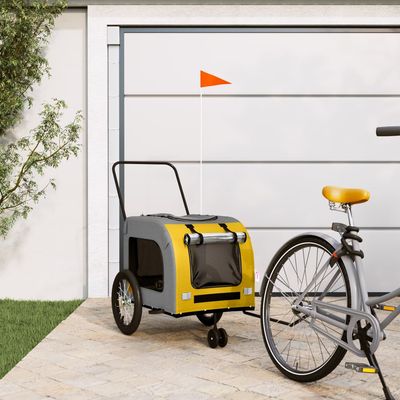 vidaXL remorque de vélo pour animaux de compagnie Fer