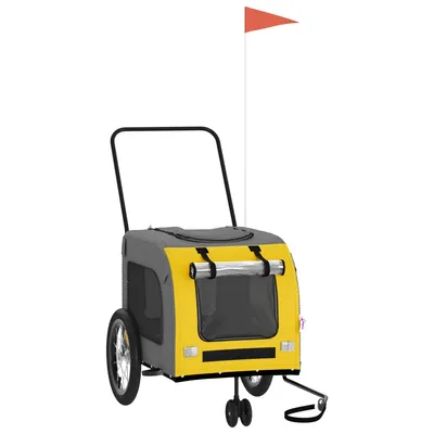 vidaXL remorque de vélo pour animaux de compagnie Fer