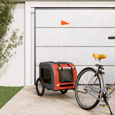 vidaXL remorque de vélo pour animaux de compagnie Fer
