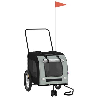 vidaXL remorque de vélo pour animaux de compagnie Fer