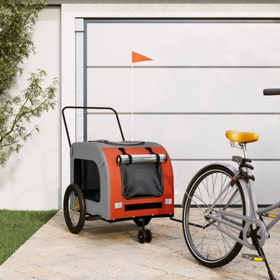 vidaXL remorque de vélo pour animaux de compagnie Fer