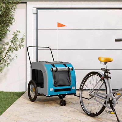 vidaXL remorque de vélo pour animaux de compagnie Fer