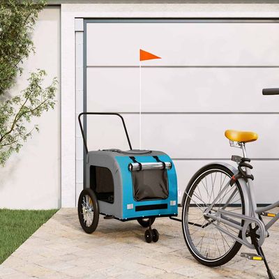 vidaXL remorque de vélo pour animaux de compagnie Fer