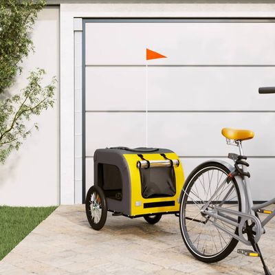 vidaXL remorque de vélo pour animaux de compagnie Fer