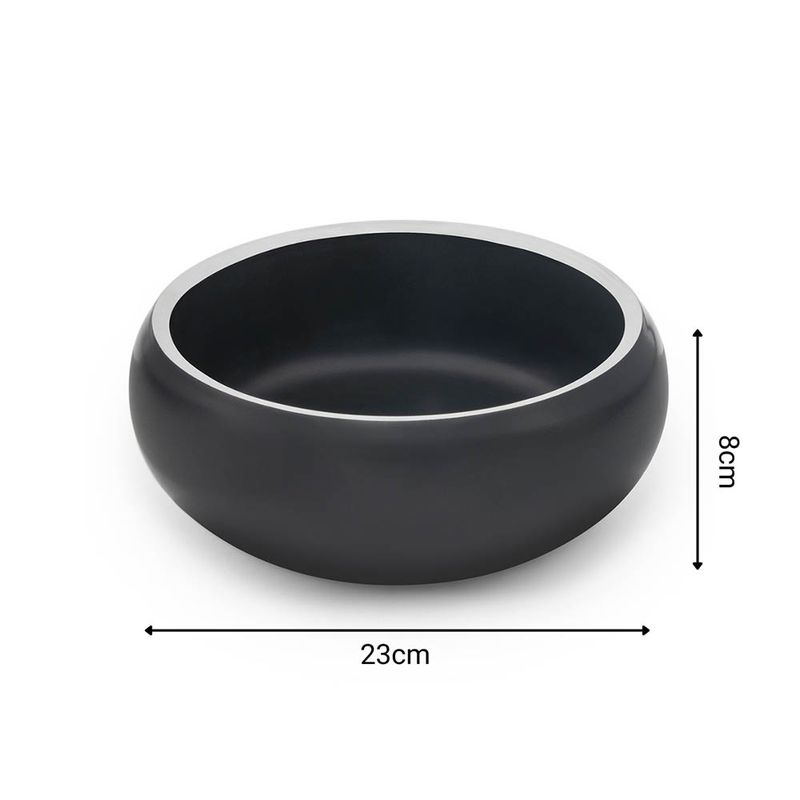 lionto gamelle chien antidérapante en acier inoxydable noir