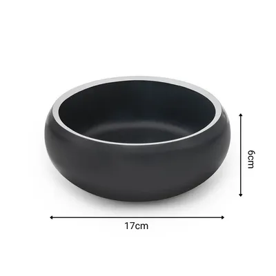 lionto gamelle chien antidérapante en acier inoxydable noir