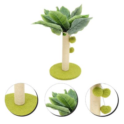 Griffoir pour chat avec jouets suspendus