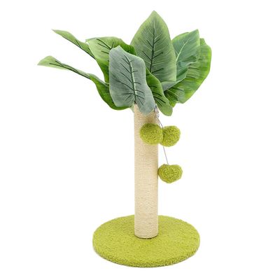 Griffoir pour chat avec jouets suspendus