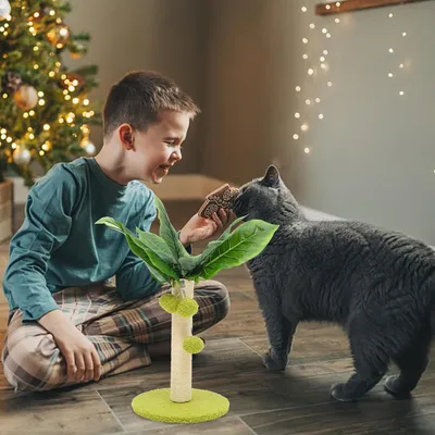 UAMLY Rascador para gatos con juguetes colgantes