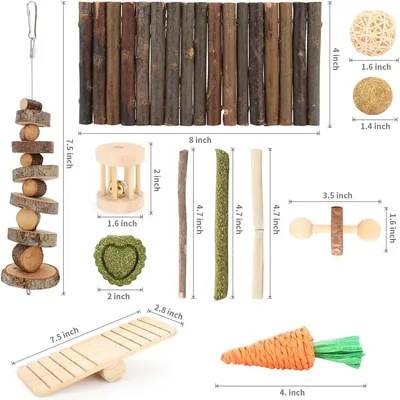 Accessoires pour cages à hamsters, jouets à mâcher