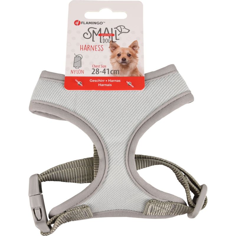 Flamingo - Harnais Small dog XS cou 20 cm corps réglable de 28 à 41 cm Vert