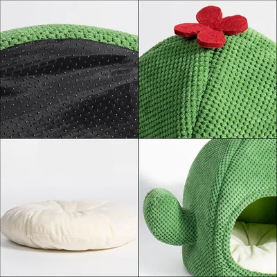 UAMLY Tente-lit pour chat en forme de cactus