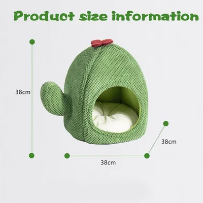 Tente-lit pour chat en forme de cactus