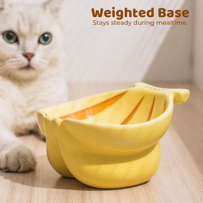 UAMLY Cuenco inclinado para plátanos, apto para gatos
